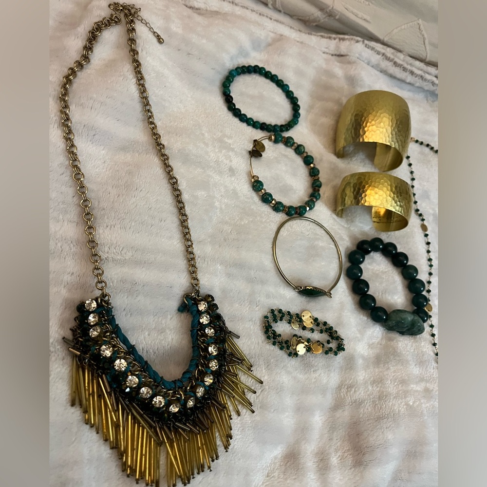 Bundle of Fashion jewelry & Handmade semi precious jewelry- Lot of 11 pieces